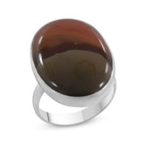 Natural Polychrome Jasper Silver Ring