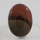 Natural Polychrome Jasper Silver Ring