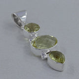 925 Sterling Silver Green Gold Pendant