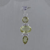 925 Sterling Silver Green Gold Pendant