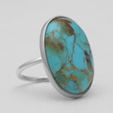 Natural Ocean Jasper Silver Rings
