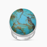 Natural Ocean Jasper Silver Rings