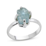 Aquamarine Silver Ring