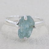 Aquamarine Silver Ring