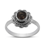 Natural Garnet Gemstone 925 Sterling Silver Ring