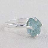 Aquamarine Silver Ring