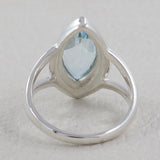 Blue Topaz Silver Ring