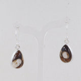 Peanut Wood Jasper Earrings Silver