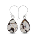 Peanut Wood Jasper Earrings Silver