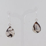 Peanut Wood Jasper Earrings Silver