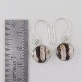 Peanut Wood Jasper Earrings Silver