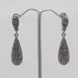 925 Sterling Silver Marcasite Earrings