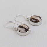 Peanut Wood Jasper Earrings Silver