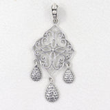 925 Sterling Silver Fillgree Designer Pendant Set