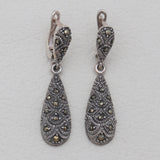925 Sterling Silver Marcasite Earrings