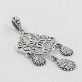 925 Sterling Silver Fillgree Designer Pendant Set