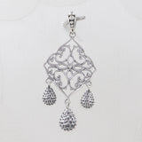 925 Sterling Silver Fillgree Designer Pendant Set