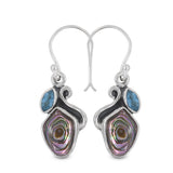 Abalone Shell Silver Earrings