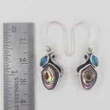 Abalone Shell Silver Earrings