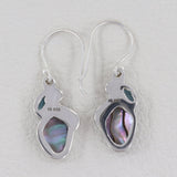 Abalone Shell Silver Earrings