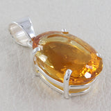 925 Silver Citrine Gemstone Pendant