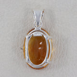 Yellow Citrine Gemstone 925 Silver Pendant