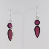 Garnet Silver Earrings