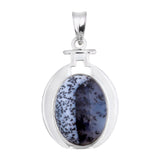 Natural Dendritic Opal  Oval Shape Pendant Set