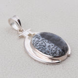 Natural Dendritic Opal  Oval Shape Pendant Set