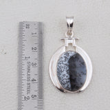 Natural Dendritic Opal  Oval Shape Pendant Set