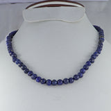 Lapis Lazuli Gemstone Beads 925 Silver Necklace