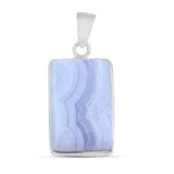 Blue Lace Agate 925 Silver Pendant