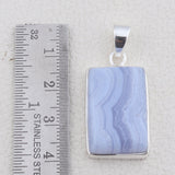 Blue Lace Agate 925 Silver Pendant