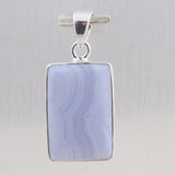 Blue Lace Agate 925 Silver Pendant