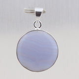 Blue Lace Agate 925 Silver Pendant