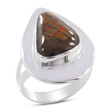 925 Sterling Silver Ammolite Pendant Jewelry Set