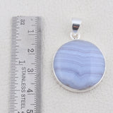 Blue Lace Agate 925 Silver Pendant