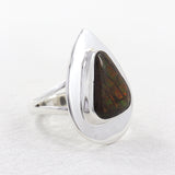 925 Sterling Silver Ammolite Pendant Jewelry Set