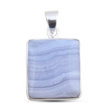 Blue Lace Agate 925 Silver Pendant