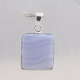 Blue Lace Agate 925 Silver Pendant