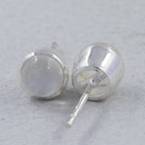 Natural Pink Opal Studs Silver Earrings