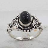 Black Onyx Silver Ring