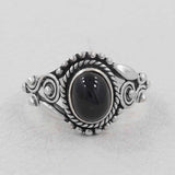 Black Onyx Silver Ring