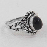 Black Onyx Silver Ring