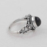 Black Onyx Silver Ring