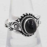 Black Onyx Silver Ring