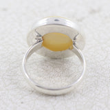 Mother Of Pearl Silver Ring