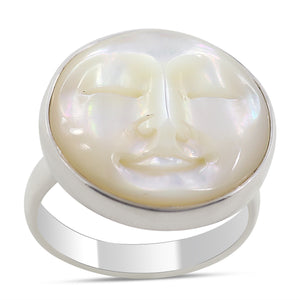 Mother Of Pearl Silver Rings