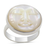 Mother Of Pearl Silver Ring