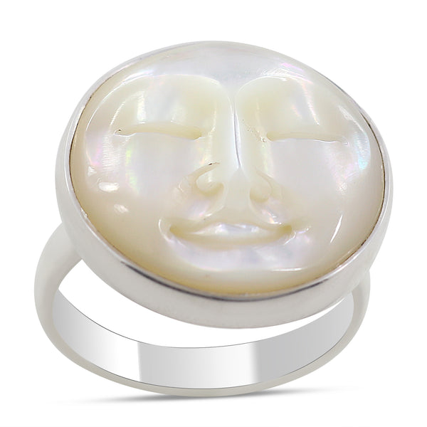 Mother Of Pearl Silver Rings